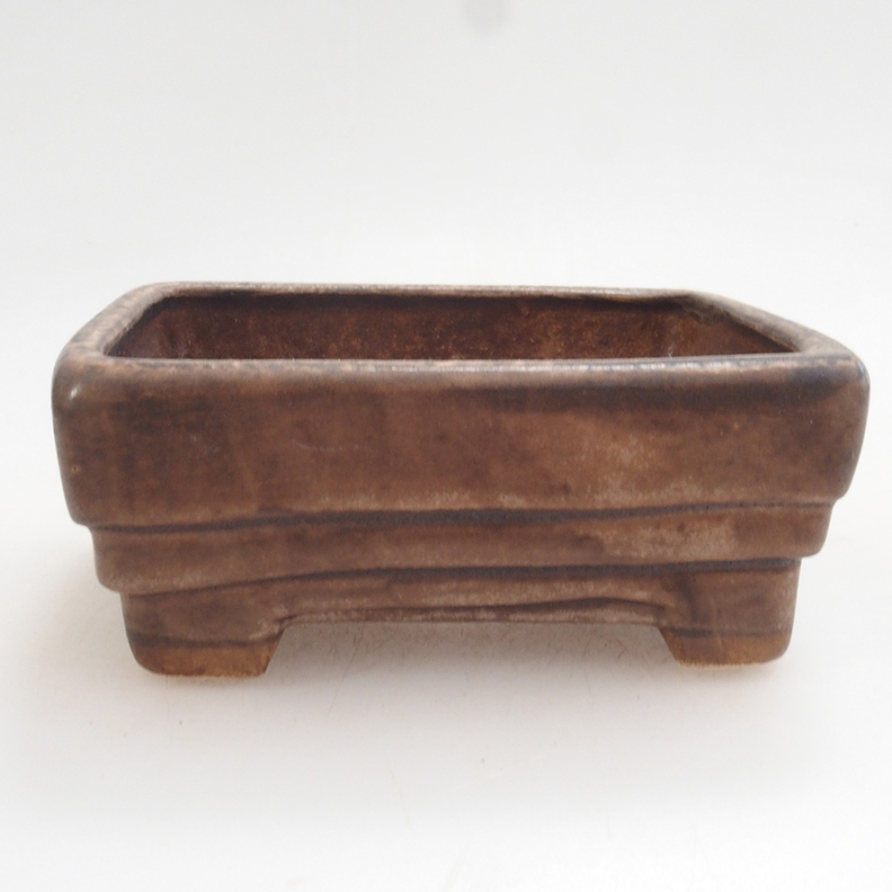 Bonsaischale aus Keramik 10 x 8,5 x 4 cm, braun