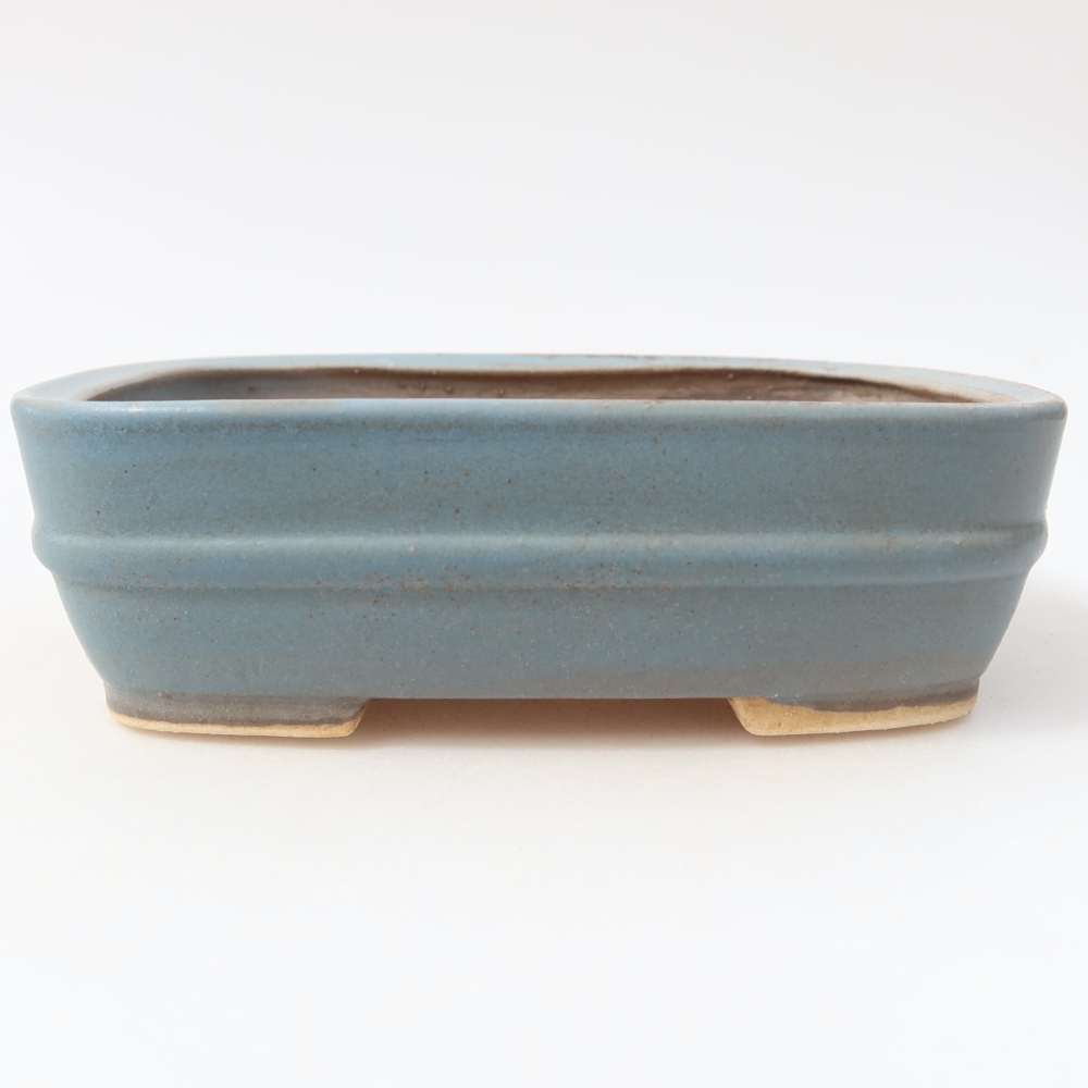 Keramik-Bonsai-Schale, 14,5 × 11,5 × 4,5 cm, Farbe: Blau