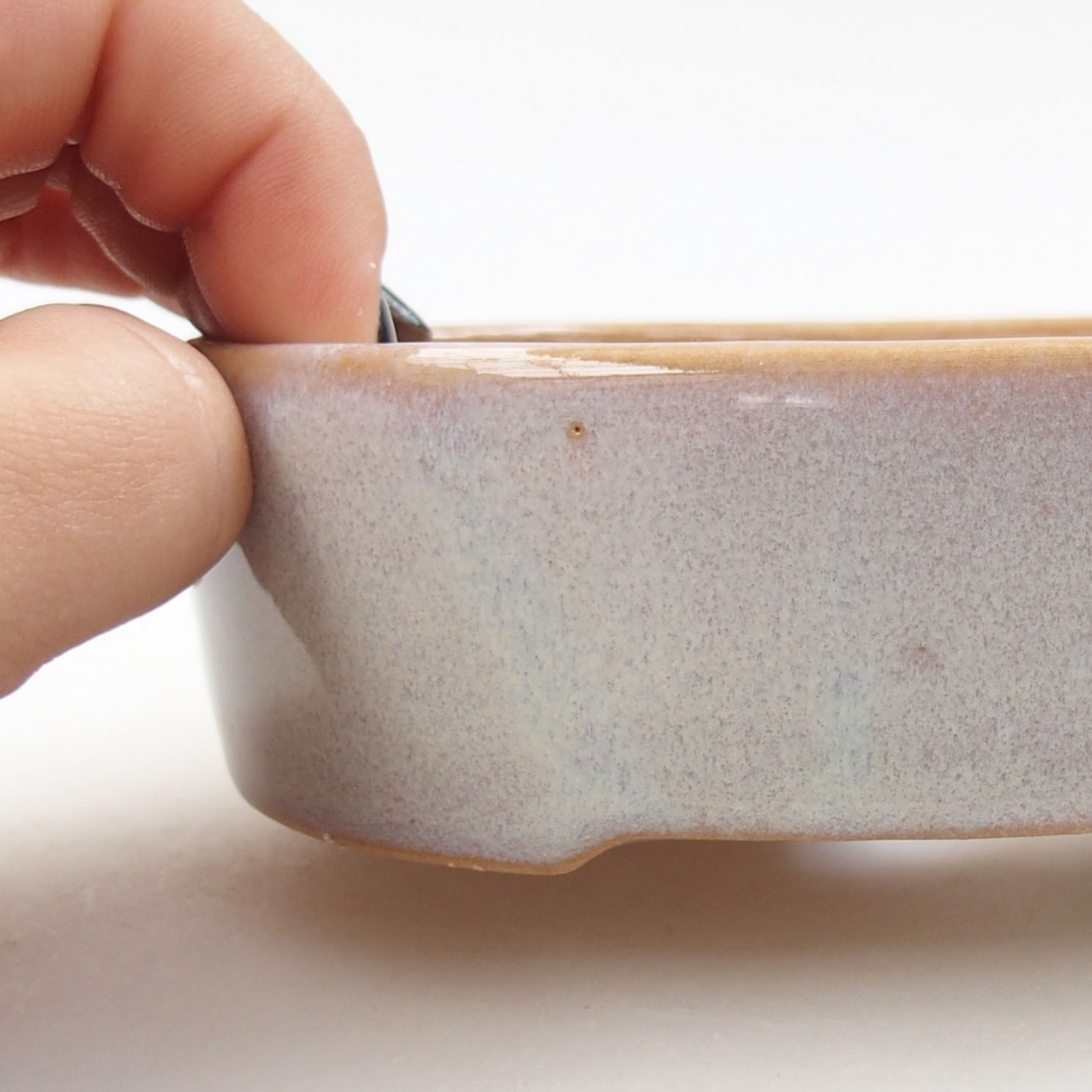 Bonsaischale aus Keramik 15,5 x 12 x 6 cm, Farbe blau