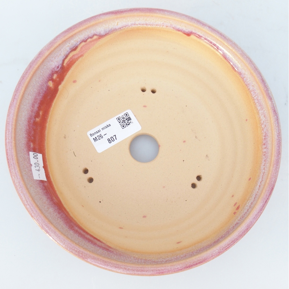 Bonsaischale aus Keramik 19 x 19 x 6 cm, rosa