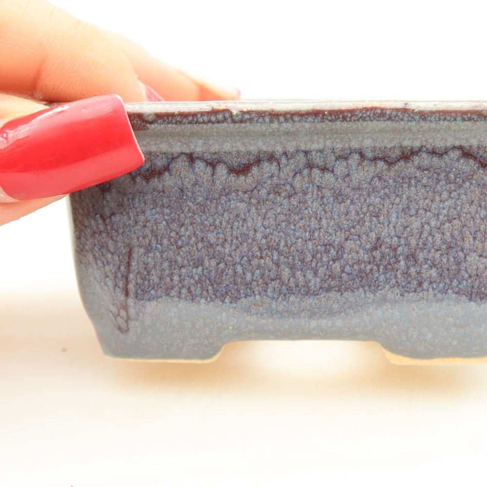 Keramik-Bonsai-Schale 7,5 x 5,5 x 4 cm, Farbe: Grau
