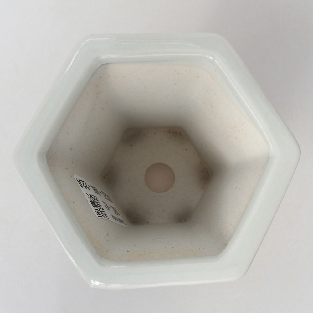 Bonsaischale aus Keramik 10 x 9 x 9 cm, Farbe weiß