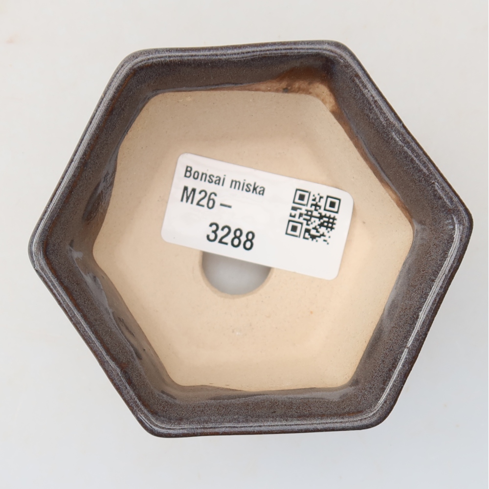 Keramik-Bonsai-Schale, 8 × 7 × 4 cm, Farbe: Grau