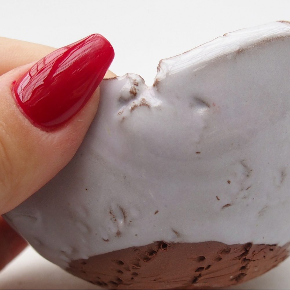 Keramikschale 9 x 8 x 5 cm , Farbe weiß